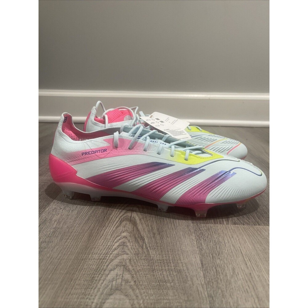 Adidas Mens Predator Elite FG Grey Pink Soccer Cleats Shoes Size 10.5 IE3950